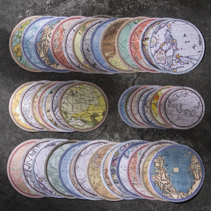 Retro round sticker