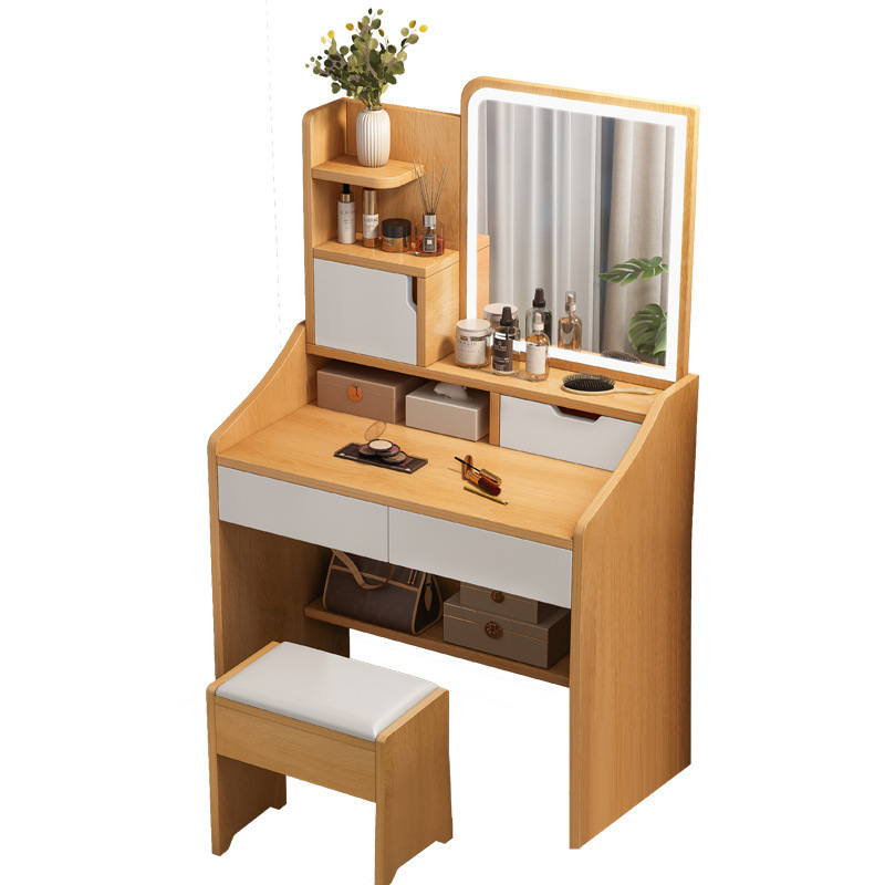 Tocador Dormitorio Pequeño moderno Gabinete de almacenamiento simple Un pequeño apartamento neto Mesa de maquillaje estilo ins Mesa de tocador