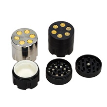跨境新款子弹夹磨烟器 金属碎烟器 30mm香料研磨器 herb grinder
