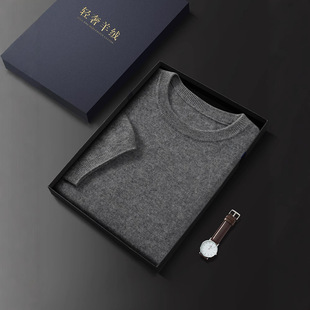 First-Line Garments Flat Men's Round Neck Cashmere Short-Sleeved Wide Songshan Cashmere Sweater Thin Casual Knitted Base Sweater