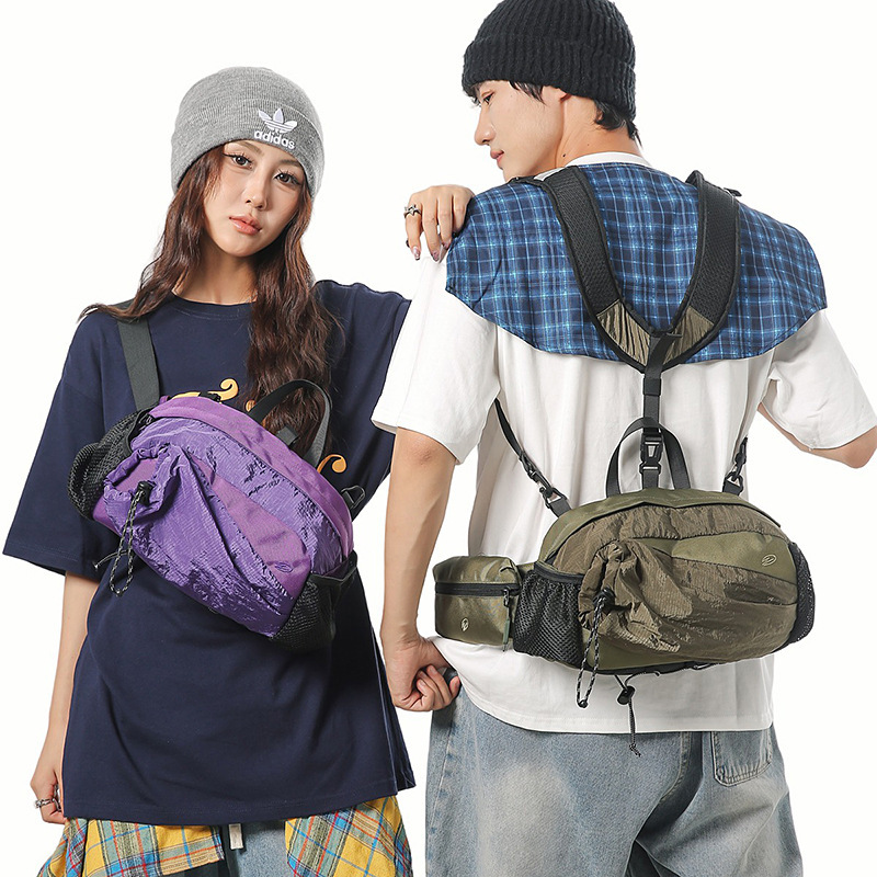 Foreign Trade Sports Backpack Men's Trendyy Stylish Lightweight Outdoor Cycling Chest Bag Women's Large Capacity Backpack Fitness Bag