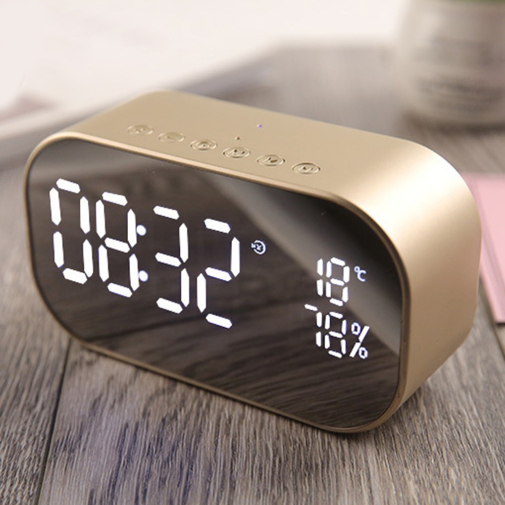 Pequeño al por mayor Yao Yun S2 reloj despertador pantalla de sonido Bluetooth inalámbrico bajo creativo altavoces de cabecera de escritorio
