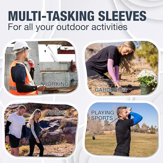 Men's and Women's Cooling Arm Sleeves – Breathable, UV-Protective, Sports Sleeves for Women and Men
