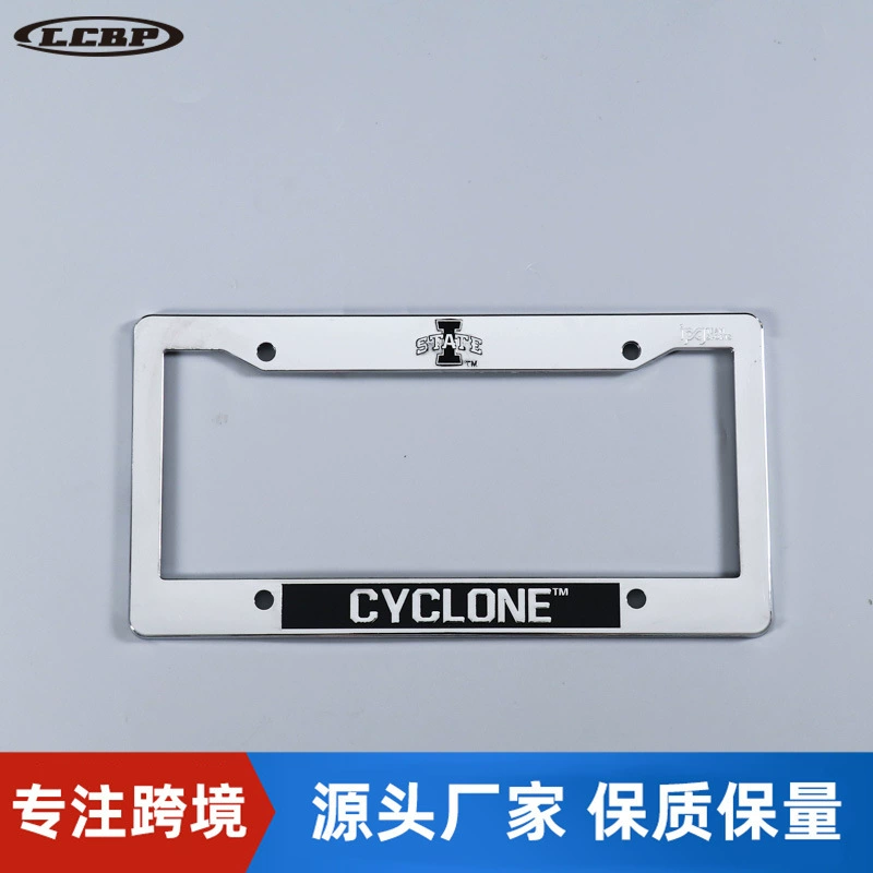 Оптовая торговля фабрикой трансграничная Внешняя торговля американский стандарт номерного знака Рамка хромированная рамка номерного знака металлическая Рамка номерного знака спрей краска печать