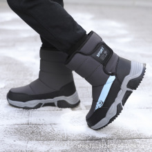 雪地靴童鞋男孩加厚毛绒防泼水运动鞋防滑软底棉鞋中大童雪鞋外贸