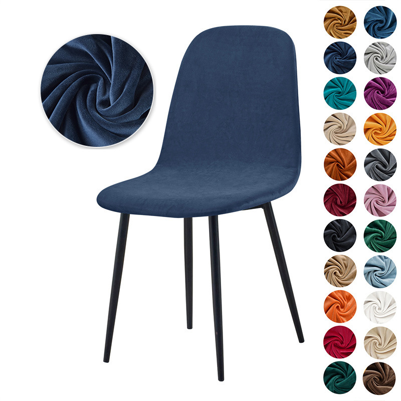 Funda para Silla de Comedor Semicircular de Terciopelo de Zorro Plateado, Transpirable, Antipolvo, para Hogar y Hotel image 17