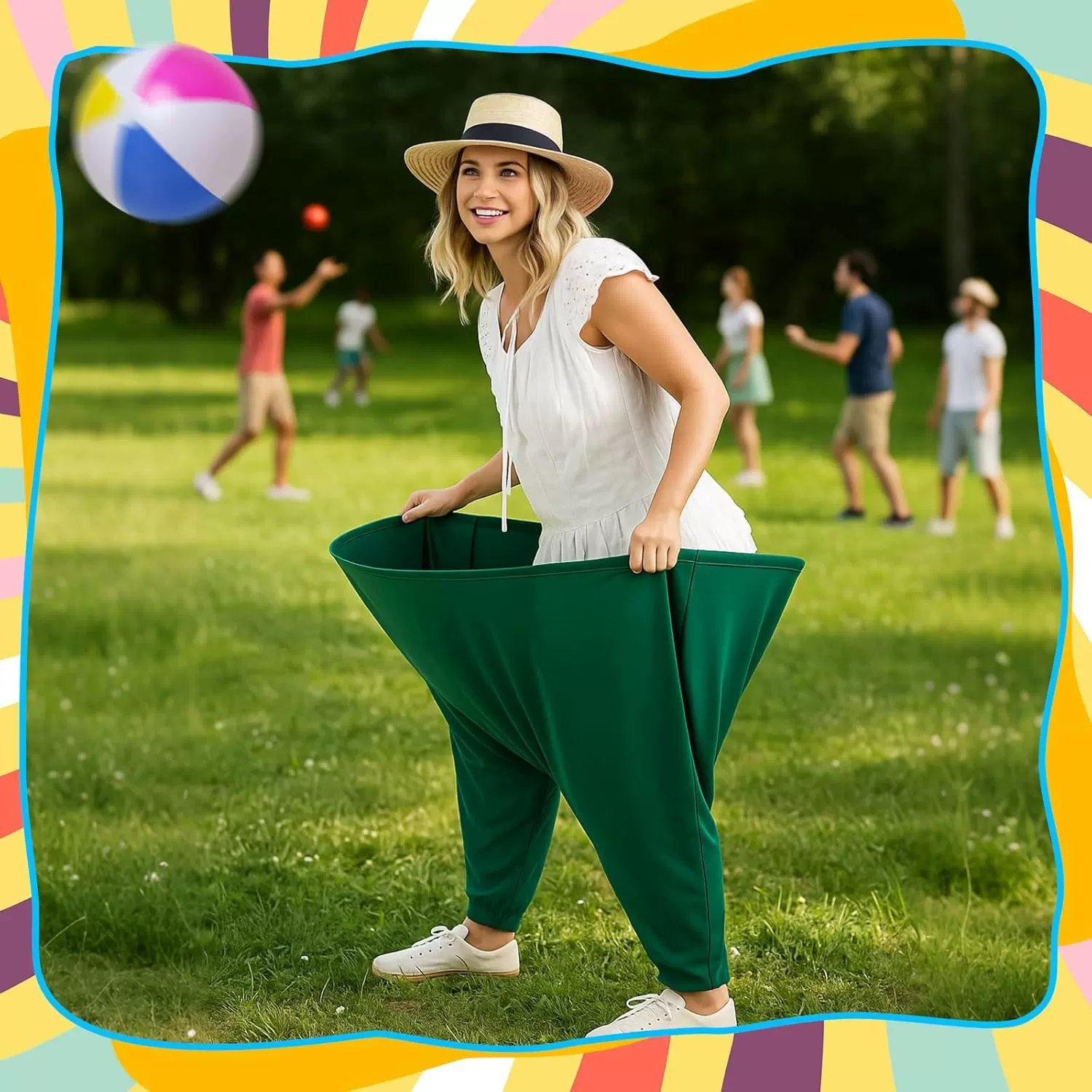 跨境庭院游戏Granny Pants Yard Game奶奶裤子亲子投球游戏道具