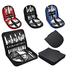 户外露营野餐餐具套装不锈钢刀叉勺西餐牛排刀餐餐盘组合便携厨具