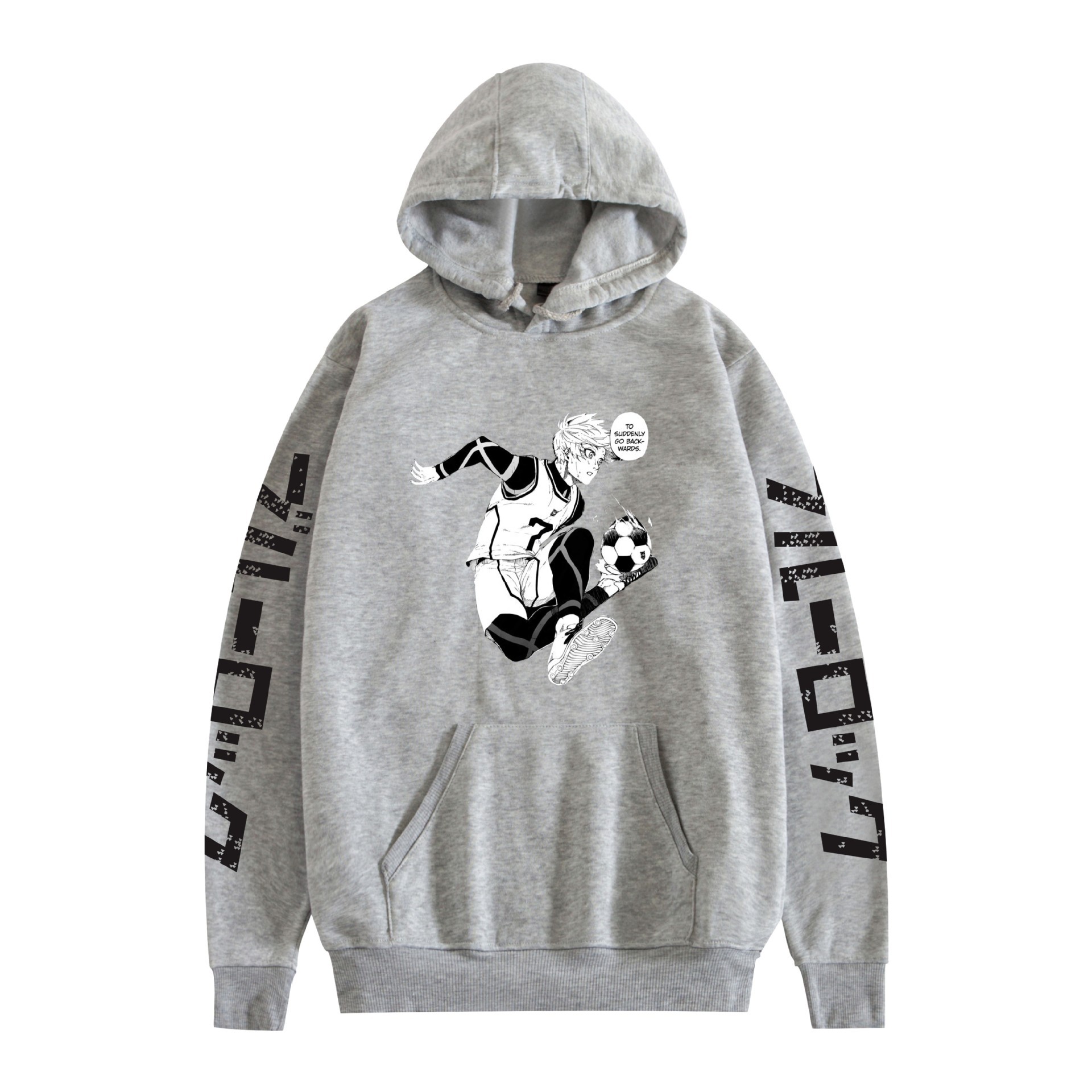 Transfronterizo nuevo estilo BLUE LOCK azul prisión animación periférico hombre suéter con capucha suelto suéter casual mujer