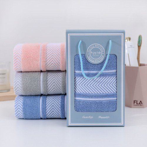 Gift pure cotton towel for face washing and absorbent 110g cotton face towel gift box gift home adult towel with customized LOGO