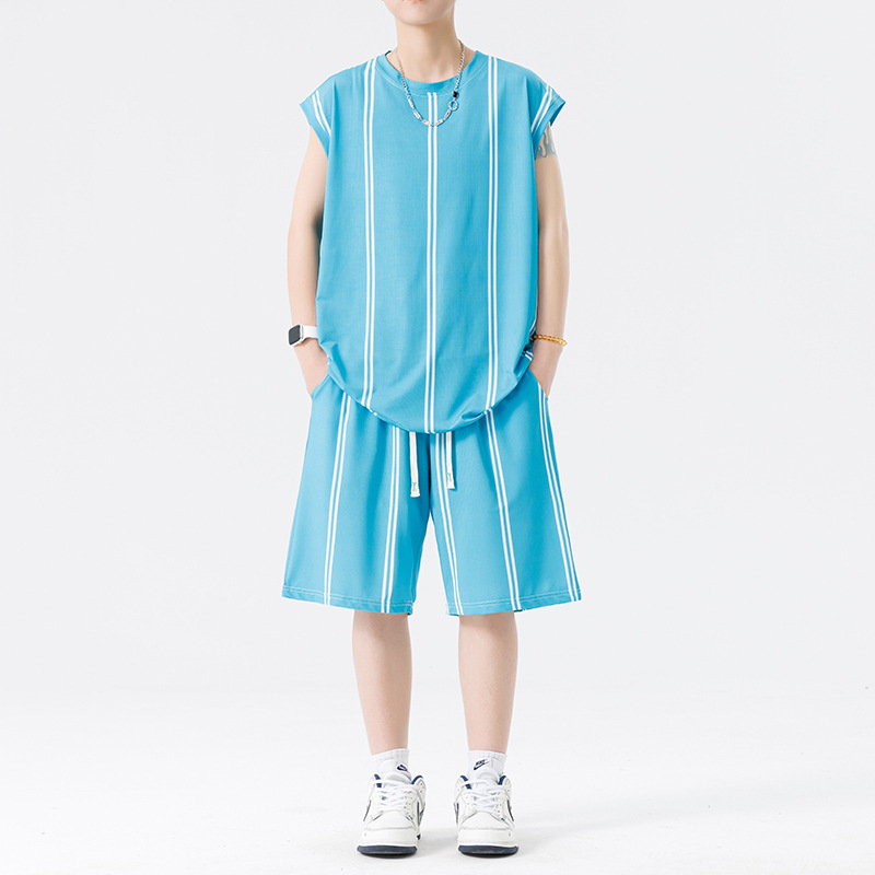 2025 verano nuevo traje deportivo hombre ropa de secado rápido correr ropa deportiva casual suelta hombre acondicionamiento de verano