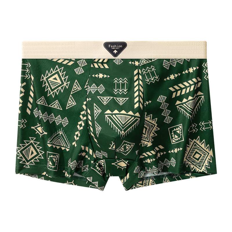 Nuevo estilo americano retro hombre calzoncillos de cintura alta elástica piel transpirable pantalones de moda de verano al por mayor