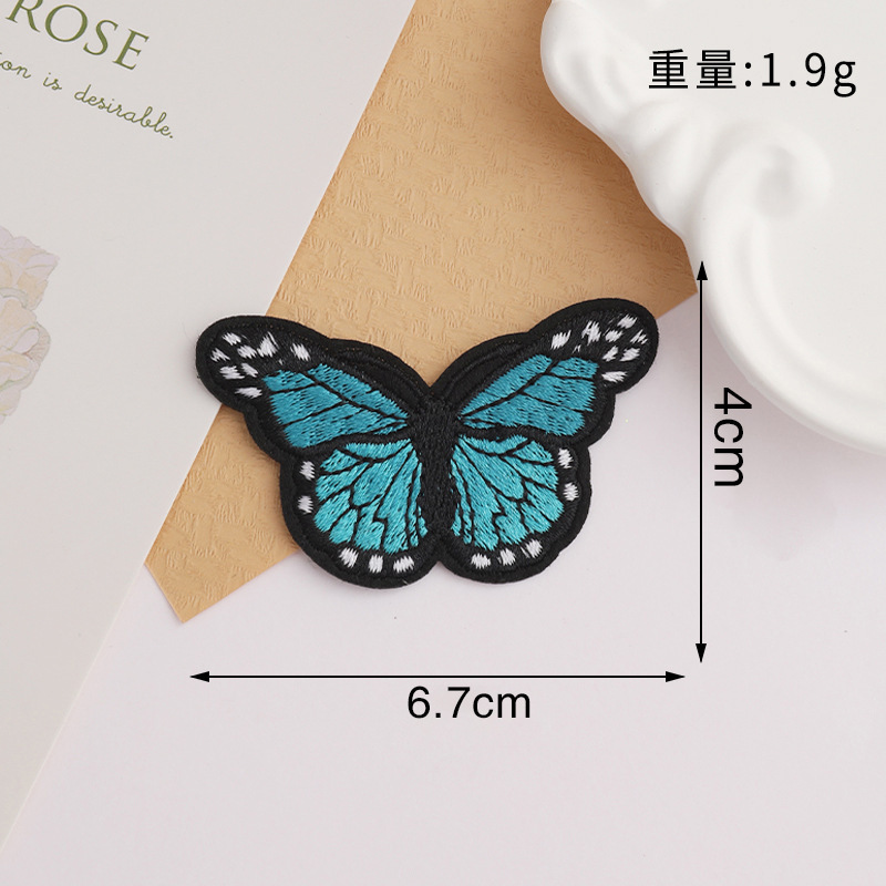 クリエイティブなカラフルな蝶パッチパッチバッグ靴と帽子穴刺繍パッチ衣類アクセサリー diy 装飾布パッチ|undefined