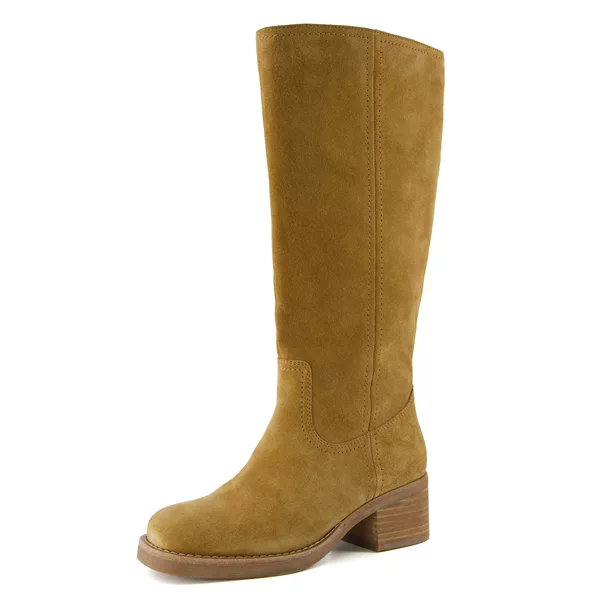 Amazon Independent Station Cross-Border Foreign Trade New European and American Style Knee-High Square Toe Thick Heel Fashion Retro Side Zipper Women's Boots