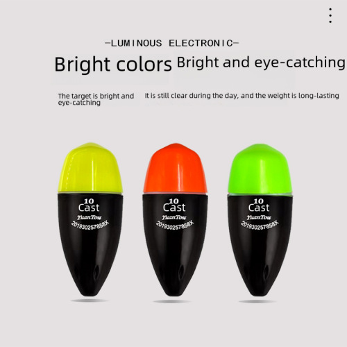 Apo Electronic Light-Up Float Long-Range Double Color Rock Fishing Float Waterproof Mid-Through Float ABS Anti-Shock Night Fishing Sea Fishing Float
