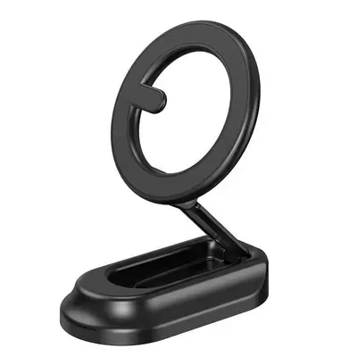 Car phone holder: Customized 360-Degree Rotating Zinc - double-sided-magnetic-stand-black