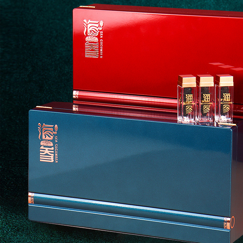 海参礼盒轻奢包装盒半斤一斤淡干海参20支礼品盒通用中秋烤漆木盒