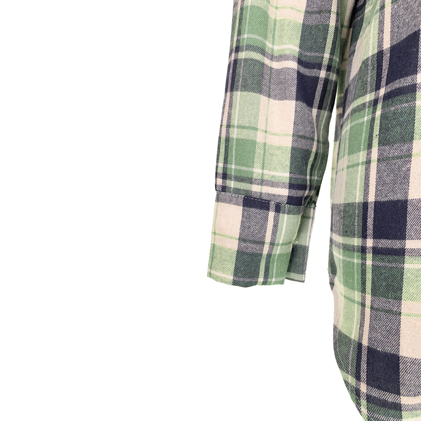 Women Clothing Comfortable Cotton Plaid Coat Shirt Dress