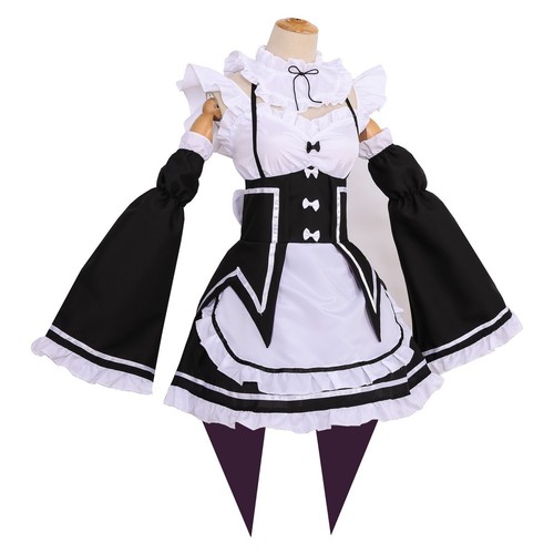 S-3XL Plus Size Maid Costume: Life in Another World from Scratch Ram Rem Ram cosplay anime