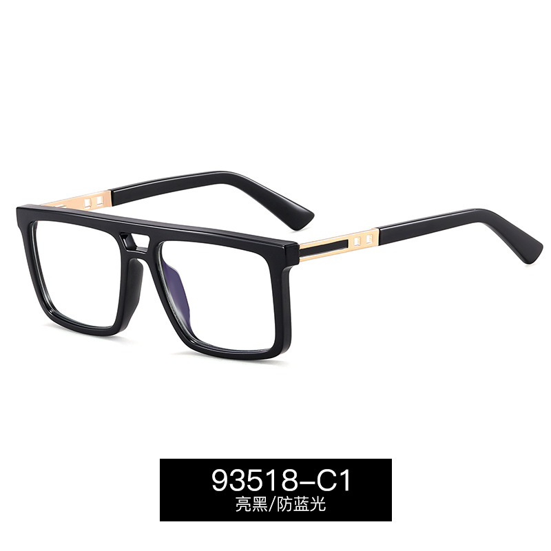 93518 gafas ultraligeras de comercio exterior transfronterizo tendencia de marco completo de los hombres gafas lisas simples gafas de luz anti-azul