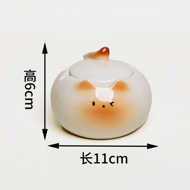 Serie de gatos siameses, cenicero lindo creativo, cerámica con cubierta, sala de estar doméstica, almacenamiento de escritorio de oficina
