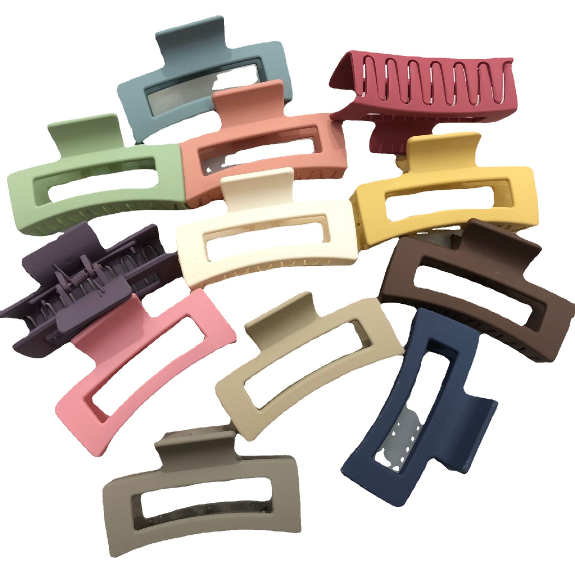 El otoño y el invierno de la pinza de pelo esmerilado retro color caramelo del pelo de nuevo la cabeza del clip de tiburón baño updo simple temperamento del pelo de agarre