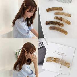 2025新年高级感亚克力头饰边夹碎发夹顶夹发卡女韩版轻奢头饰