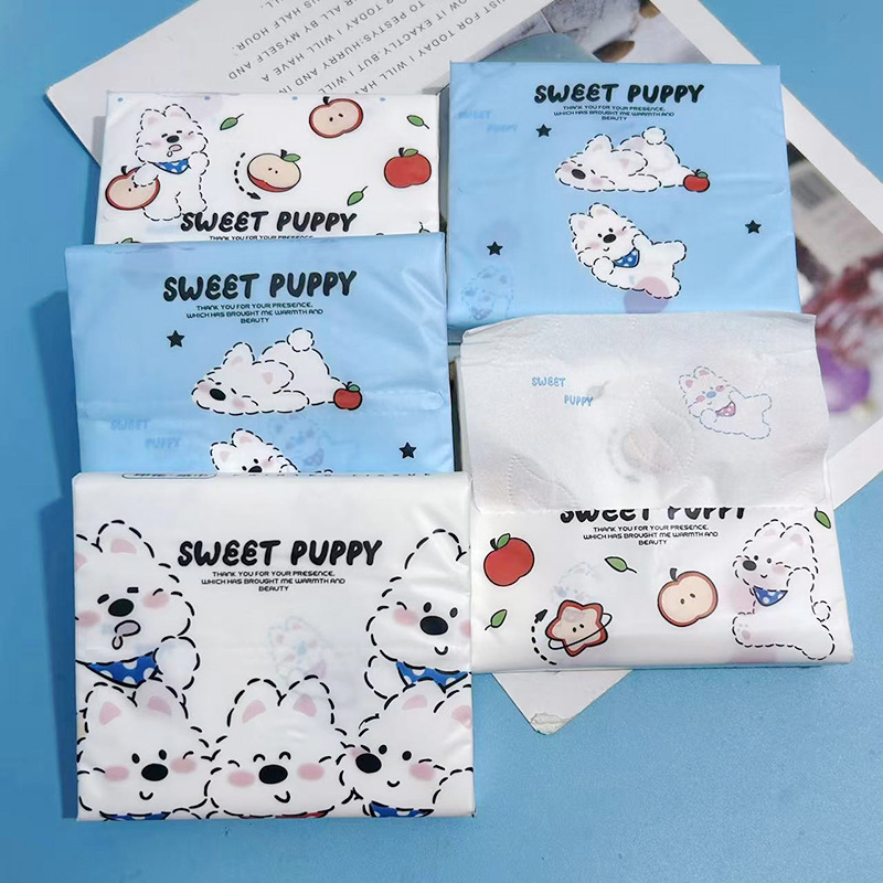 กระดาษทิชชูพิมพ์ลาย Puppy Apple House (1 แพ็ค)