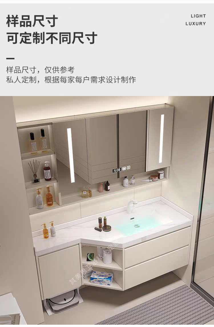 Processing of irregularly cut corner bathroom washbasins, rock plate ceramic washbasins, and beveled corner bathroom cabinets undefined
