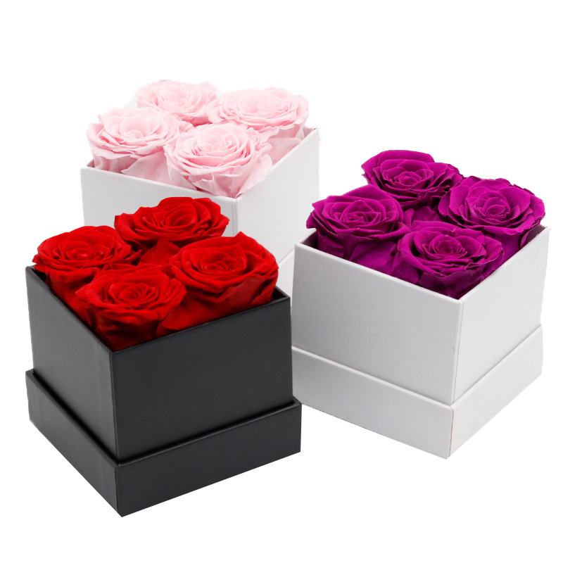 Transfronterizo eterno rosa abrazar barril 4 cubierta de cielo cuadrado negro caja de regalo Qixia regalo de día de San Valentín