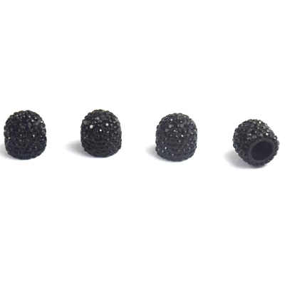 Valve Cap with Diamonds, Valve valve - black