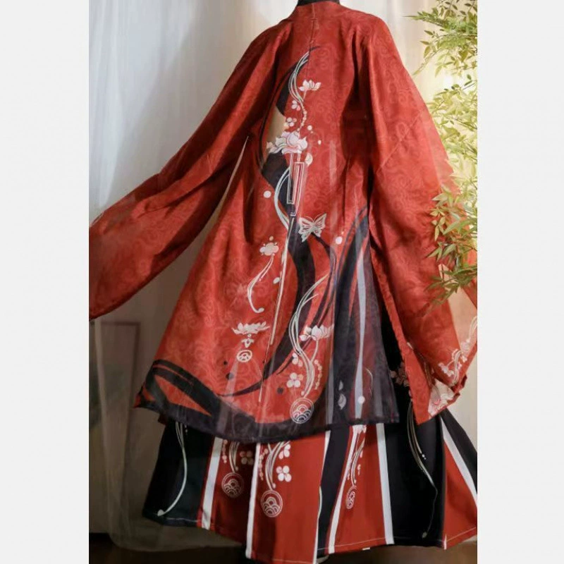 Ханьфу с широкими рукавами (Original Hanfu Mu Qing), унисекс, весна–лето, свободный крой