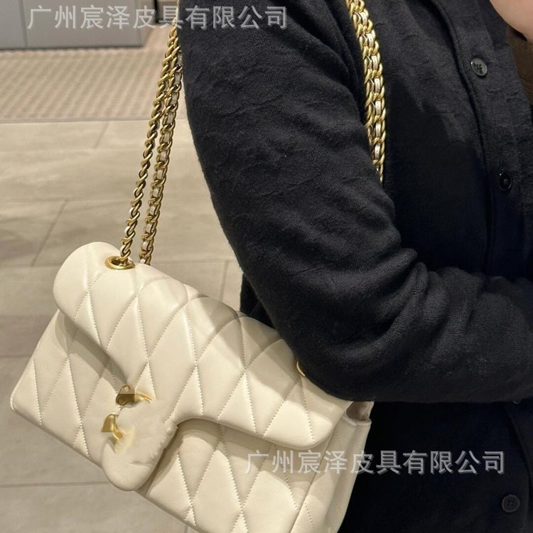 爆款寇家26菱格tabby酒神包链条单肩斜挎女包时尚小香风小方包潮|undefined