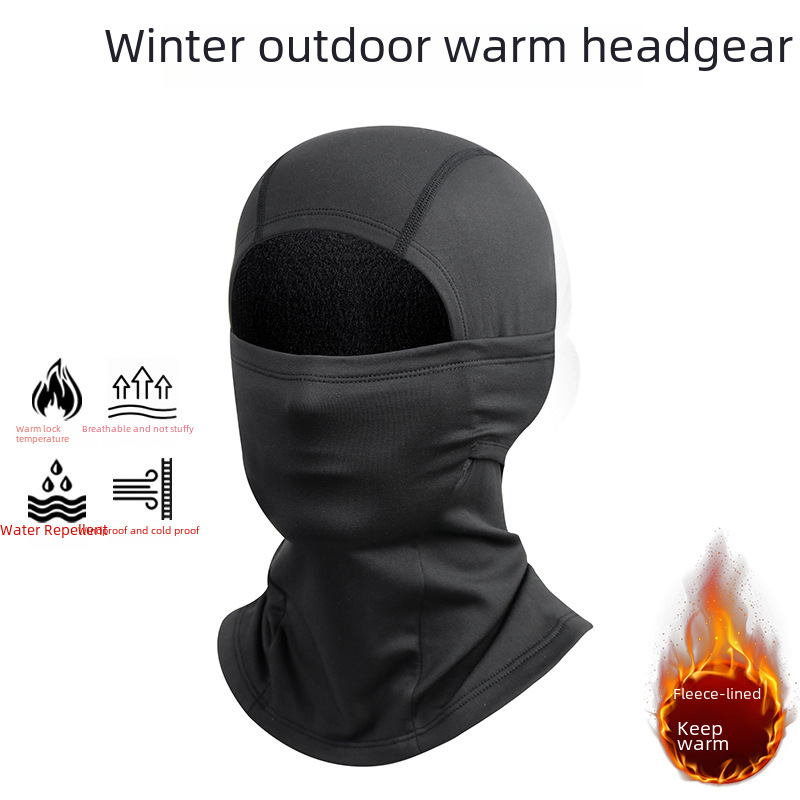 Winter Riding Mask Cold-proof Windproof Outdoor Bicycle Motorcycle Headgear fleece-lined Warm Face Protection Ski Mask