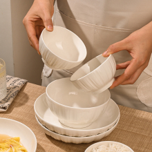 碗碟套装家用日式餐具简约陶瓷碗盘碗筷套装新居乔迁餐具吃饭碗