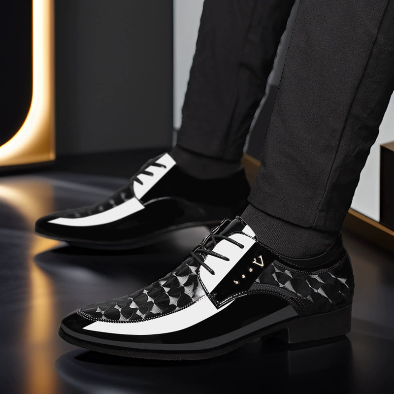 Men's autumn shoes for leather shoes, classic suit jacket, footwear English style, plus size, Korean style