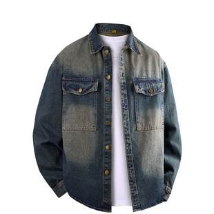 Spring 2025 New Denim Jacket Men-3D Stereogram