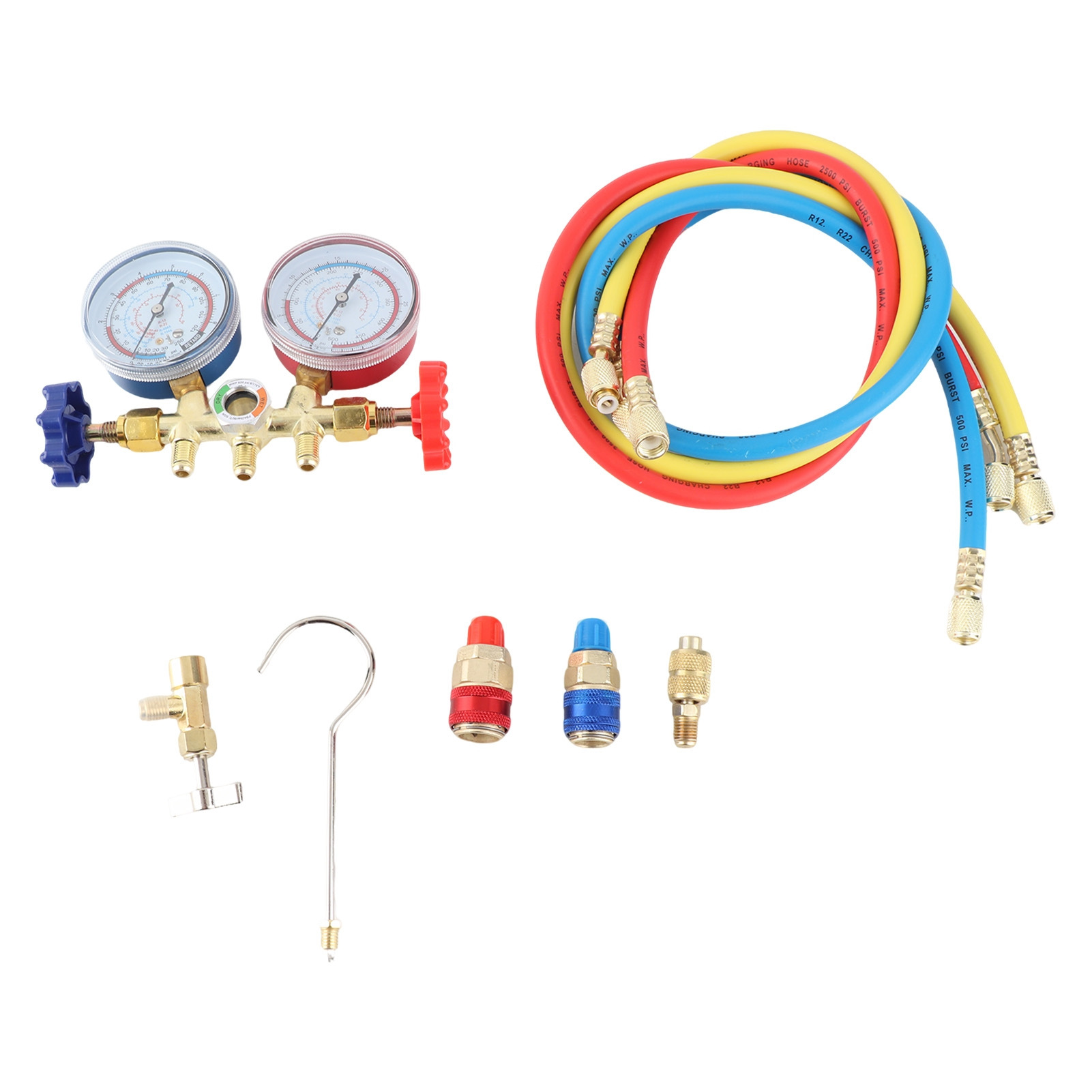 Manómetro de Refrigerante para Aire Acondicionado Automotriz 536 R134a R22 Doble Válvula image 24
