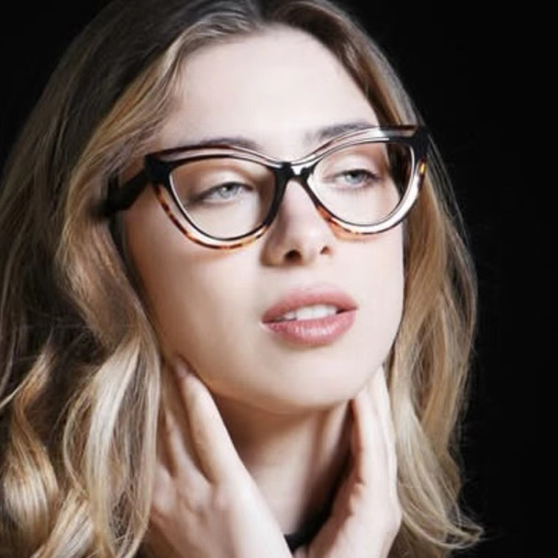 Nuevo bolso transfronterizo personalidad ojo de gato TR90 gafas anti-luz azul