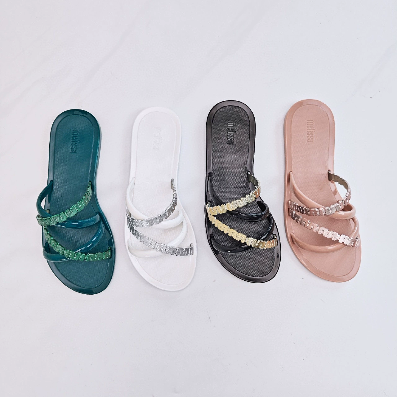 Женская обувь Melissa, блестящие тапочки на плоской подошве Melissa, повседневная пляжная обувь, летние тапочки, ароматная женская обувь