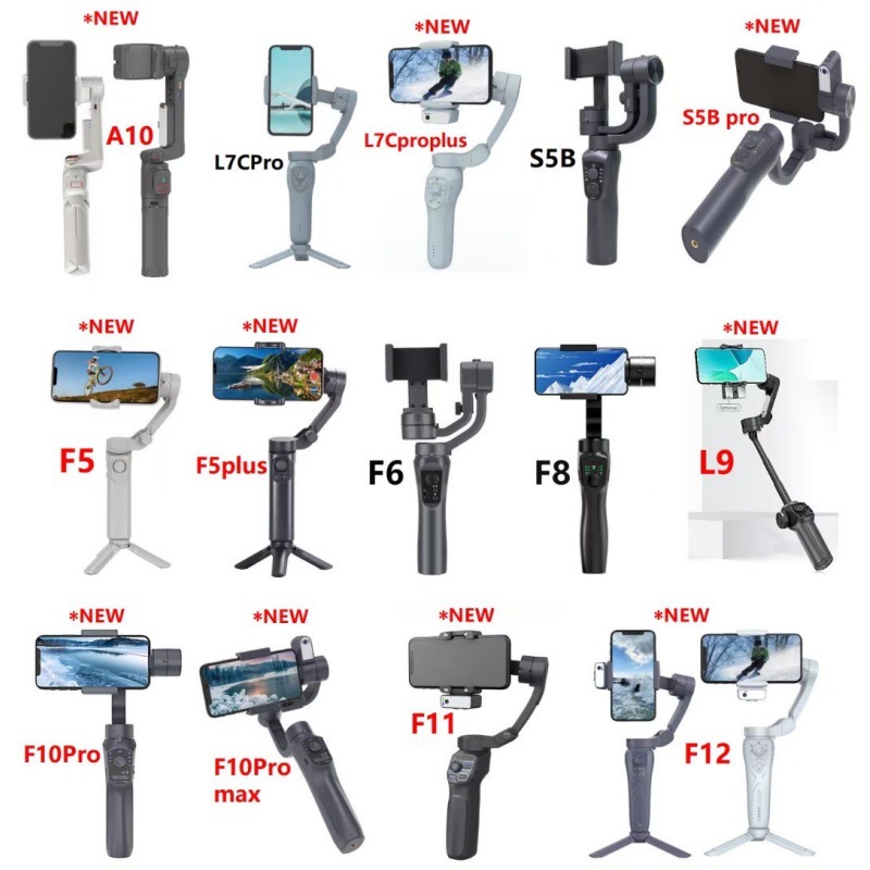 Estabilizador de teléfono móvil Soporte estabilizador plegable de PTZ anti-vibración para teléfono móvil exterior de tres ejes de mano
