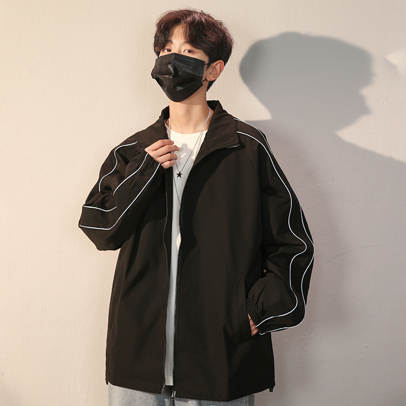 Chaqueta de cuello soporte los hombres primavera y otoño nuevo estilo coreano moda Top ropa deportiva casual cremallera cardigan solapa capa