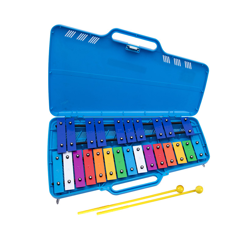 25-tono instrumento de percusión para niños piano de aluminio entrenamiento sensorial nuevo material didáctico de música piano de percusión al por mayor