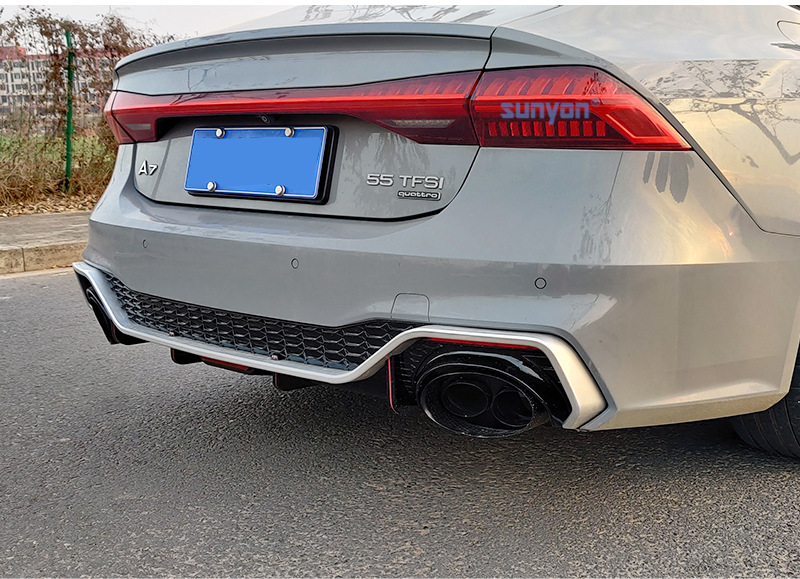 09-24 A7 modified RS7 large surround upgrade S7 front and rear bumper side skirt tail lip tremella for Audi A7 wholesale