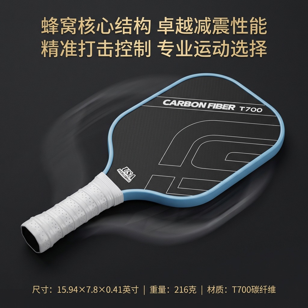 Sports Outdoor Pickleball Racket Set Carbon Fiber T700 Beginner Training Fiberglass Carbon Fiber Pickleball Racket