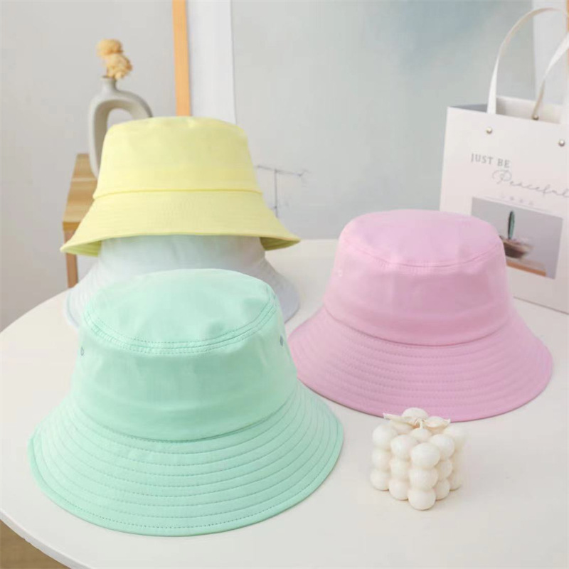 Unisex Einfacher Stil Koreanische Art Einfarbig Breite Traufen Bucket Hat display picture 2