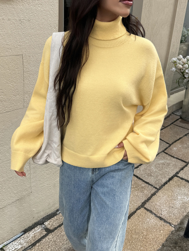 跨境 欧美Y2K辣妹高领毛织长袖毛衣女装2025秋冬亚马逊外贸独立站|undefined