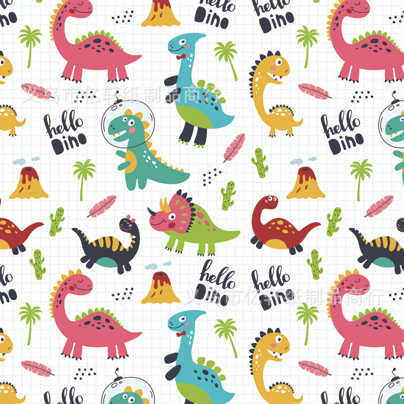 Papel de regalo de dibujos animados Papel de regalo de cumpleaños del Día del Niño dinosaurio espacio Océano serie Student Book cover papel de regalo