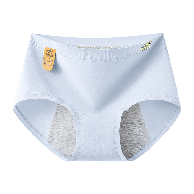 50 pantalones fisiales de algodón puro entrepierna de algodón puro período menstrual a prueba de fugas Clase A algodón para bebés 7A pantalones de tía higiénicos antibacterianos.