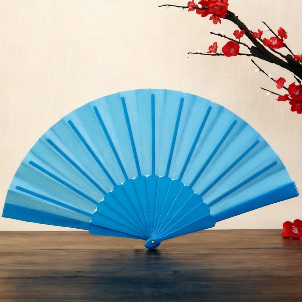 Abanico Plegable de Plástico para Mujer para Danza